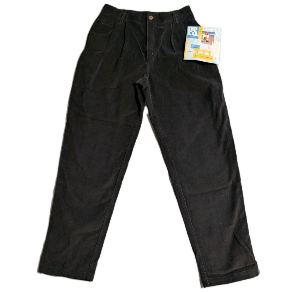 Vintage P.S. Gitano Corduroy‎ Pants Womens 12 Short NWT Pleated Tapered
